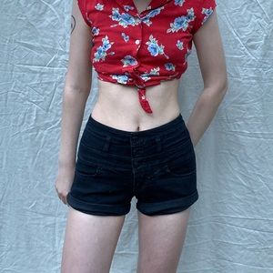 Black high waisted shorts